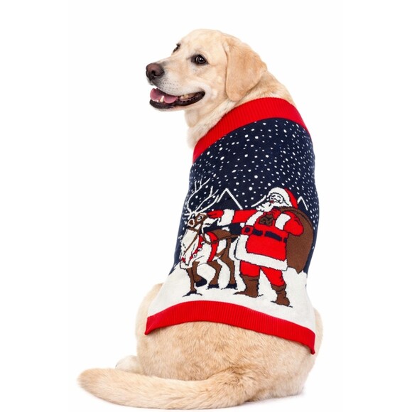 Fun Other - Reindeer & Santa Christmas Dog Sweater New NWT Small Xmas Holiday Cute
